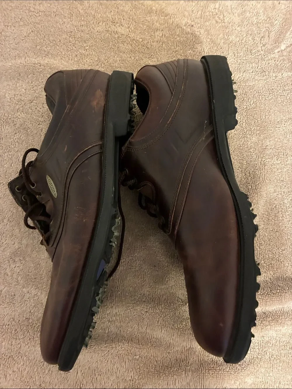 Men’s size 13W FootJoy‎ Brown Leather Oxford Golf Shoes